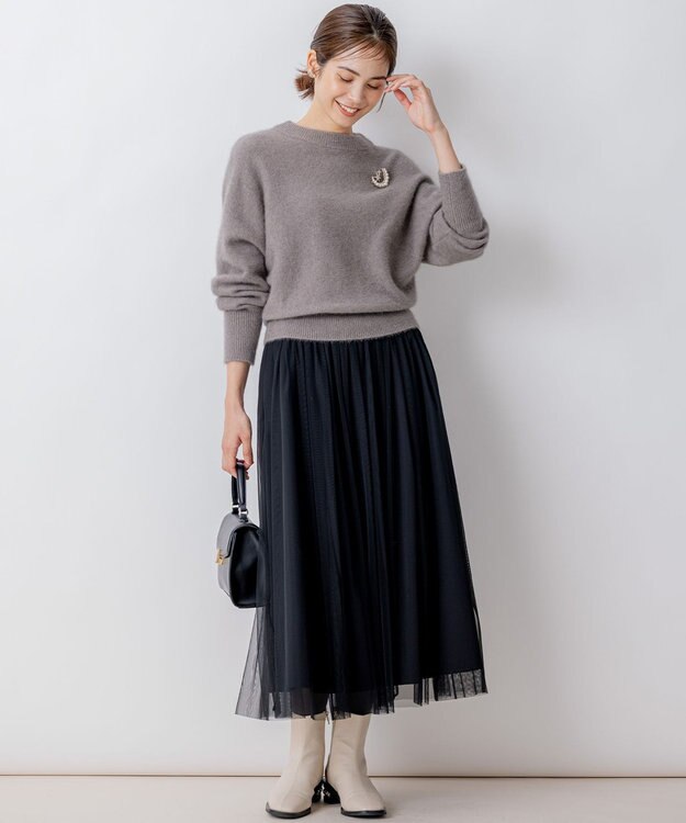 組曲 FOXミックス ニット ブラウン系