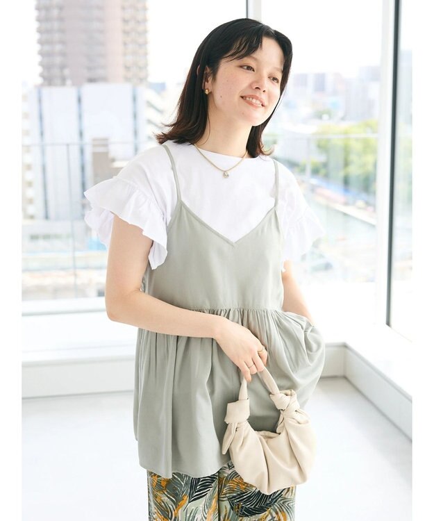 CRAFT STANDARD BOUTIQUE レーヨンキャミチュニック Sax