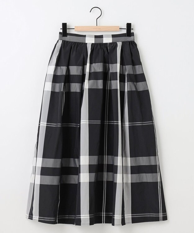 SHARE PARK LADIES メモリーチェックフレアスカート ブラック系3