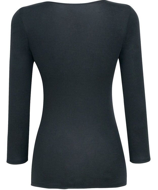 WACOAL インナー 綿100％(身生地) オーガニックコットンを使用 ムレにくい 8分袖 長袖 レディース CLD329 /ワコール ブラック