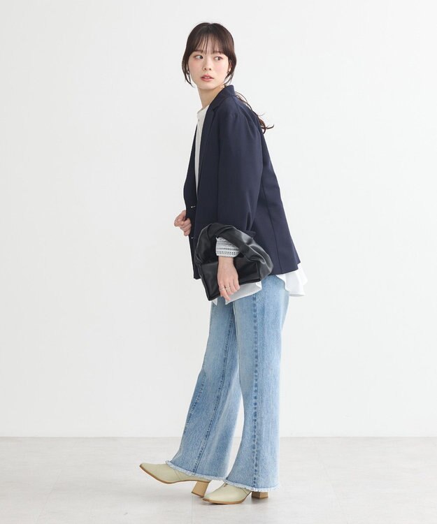 earth music&ecology シングルテーラードジャケット ネイビー