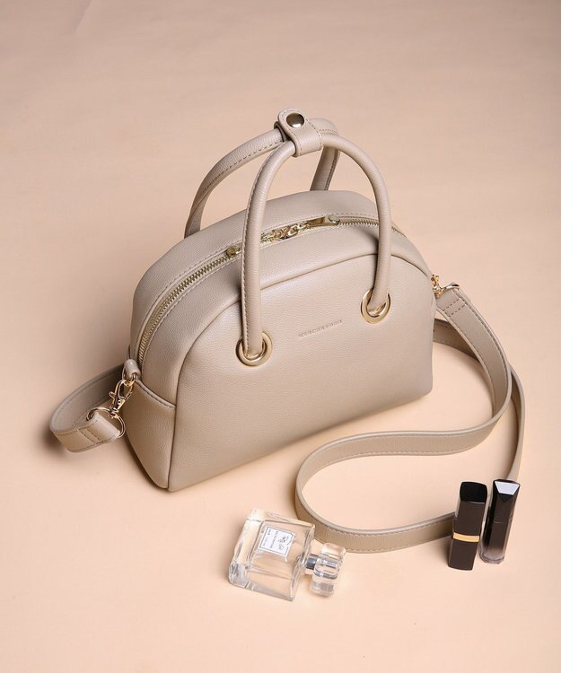 style code 【MERCURYDUO/マーキュリーデュオ】メタルアイレット　ミニボストン ベージュ