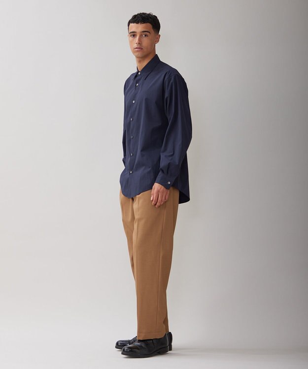 UNFILO MENS 【男女兼用】コンフォート レギュラーカラーシャツ [24年秋冬商品] ネイビー