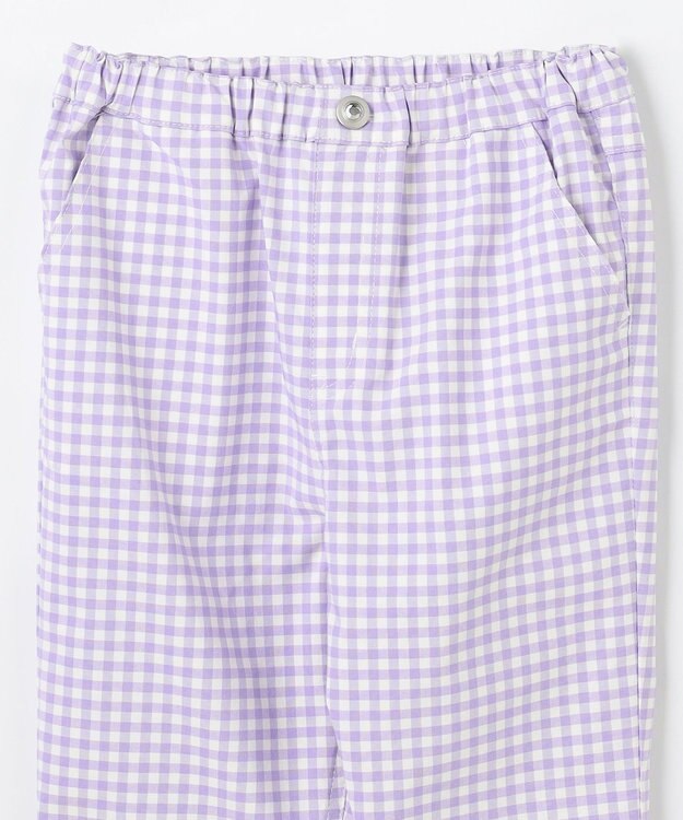ANY KIDS ひんやりクール ギンガムパンツ ラベンダー×ギンガム