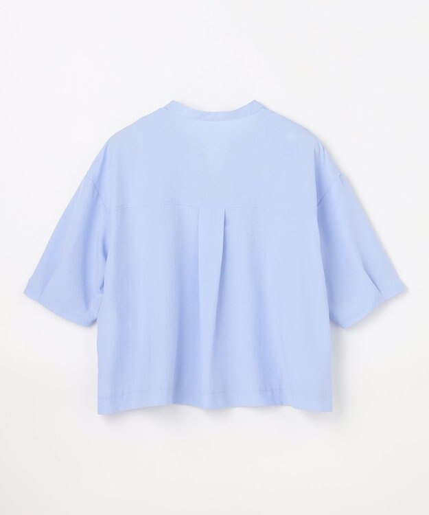 ANY 楽映えスキッパーブラウス ライトブルー