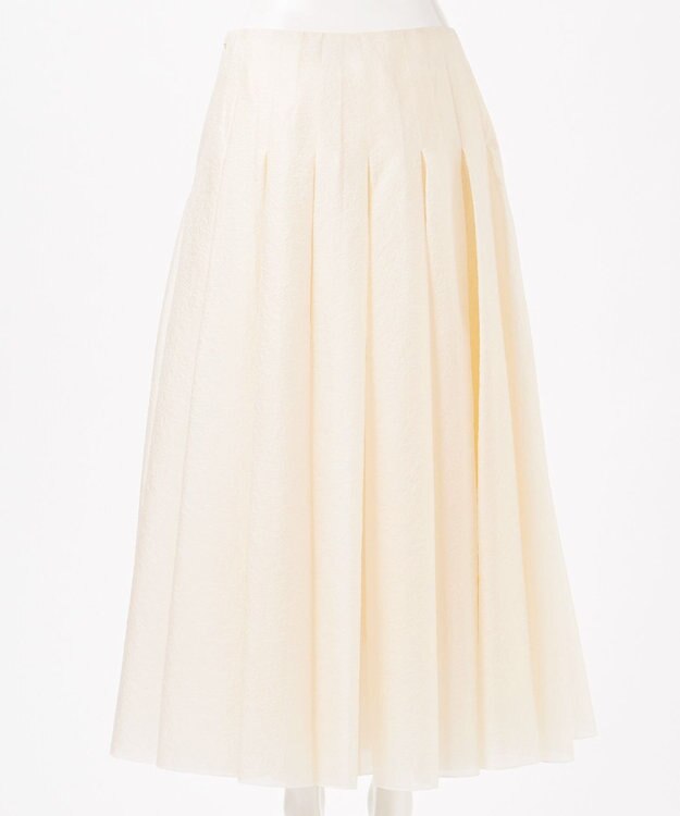 23区 【エステータ】クリスピーオーガンジー タック フレアスカート アイボリー系