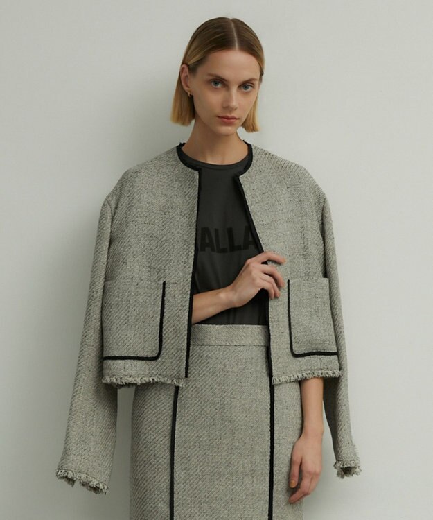 BEIGE， BABETTE / ノーカラージャケット Monotone