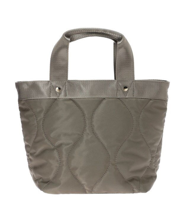 Green Parks ａｎｄｍｉｋｋａ．２ｗａｙ　キルトトートバッグ Gray Beige