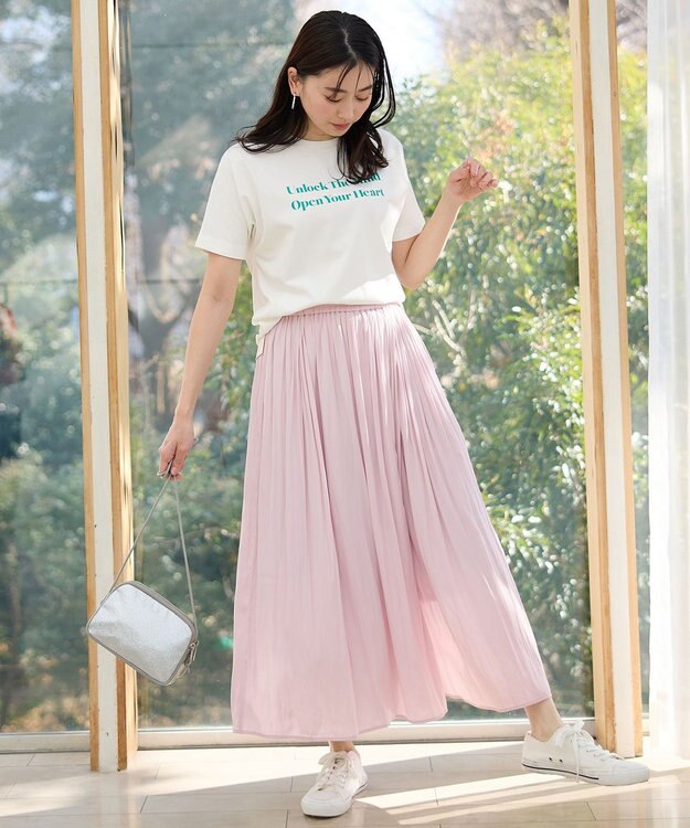 ANY オーガビッツロゴ・フォトTシャツ オフ×グリーンロゴ