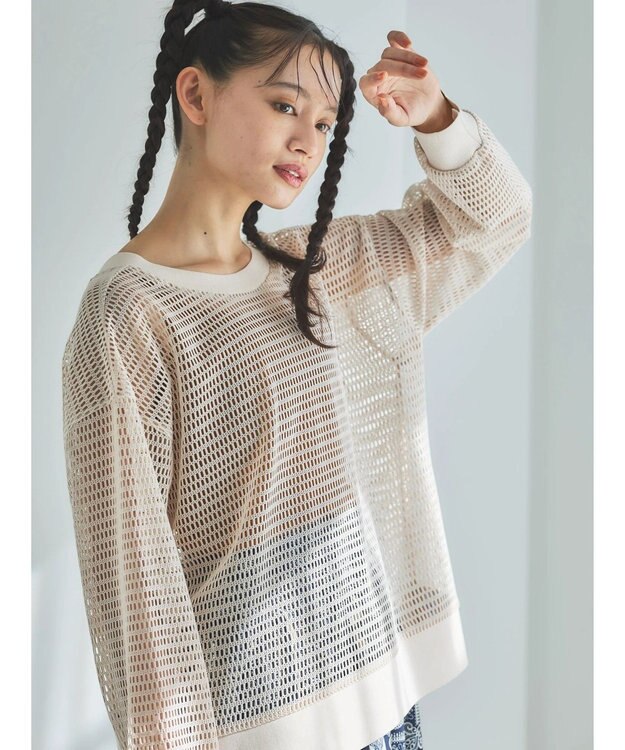 Green Parks ■ＥＳＣＡＲ　２ｗａｙメッシュプルオーバー Ivory