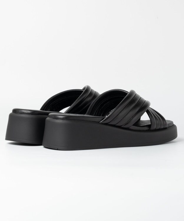 BONTRE 【BONTRE/ボントレ】パフィーステッチクロスサンダル/40351-US ブラック