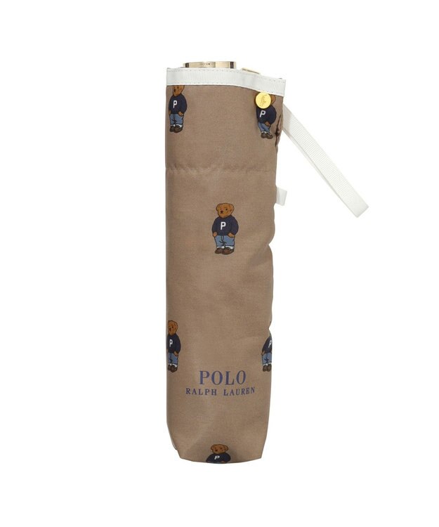 MOONBAT POLO RALPH LAUREN 折りたたみ傘 FLAG BEAR ツイル ベージュ