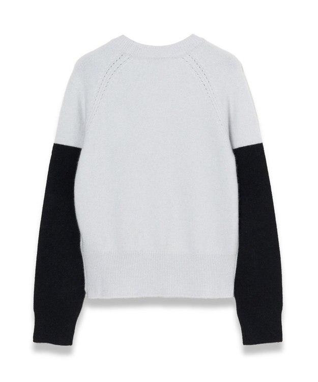 JOSEPH 【洗える】ブラッシュドカシミヤ　ラウンドネックニット Frost/Black