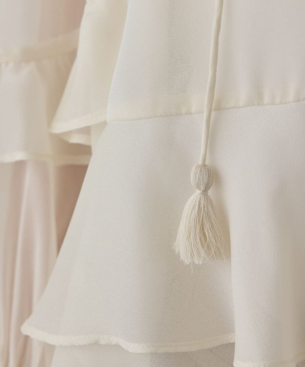 GRACE CONTINENTAL シフォンフレアブラウス キナリ