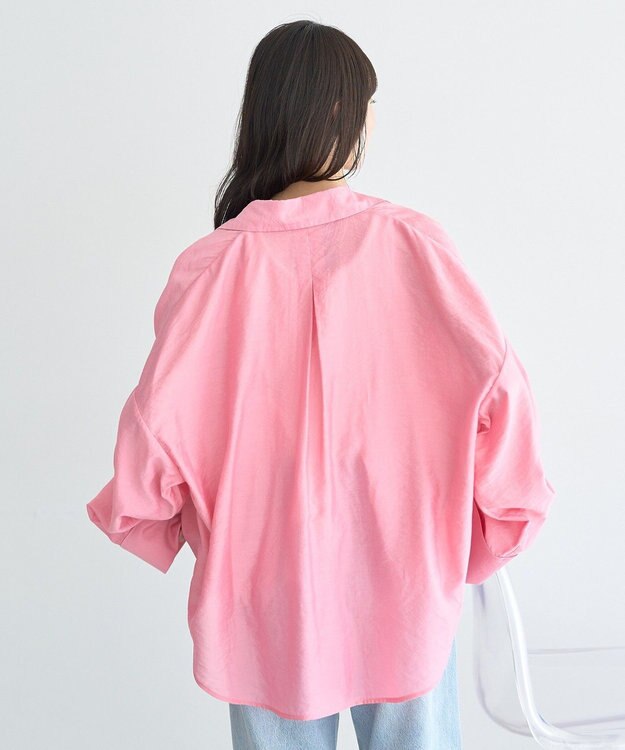 earth music&ecology Ｗポケットシャツ Pink