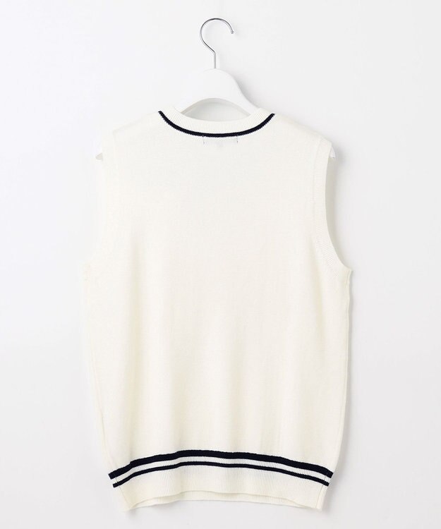 23区GOLF 【WOMEN】【洗える】ニットベスト ホワイト系