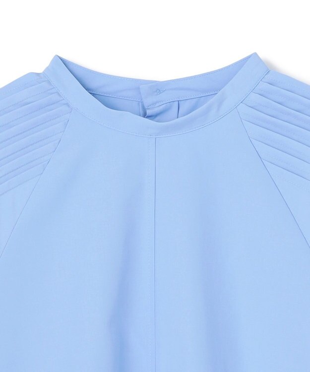 UNFILO ショルダータック ブラウス ブルー