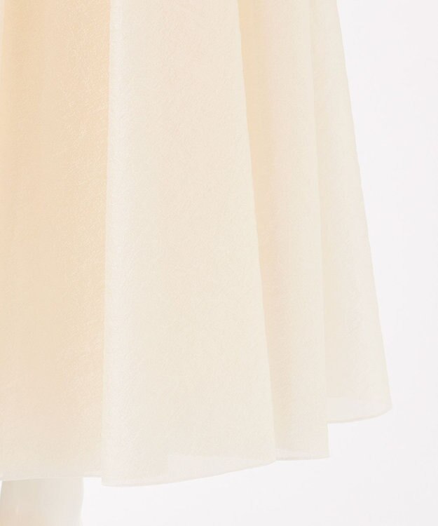 23区 【エステータ】クリスピーオーガンジー タック フレアスカート アイボリー系