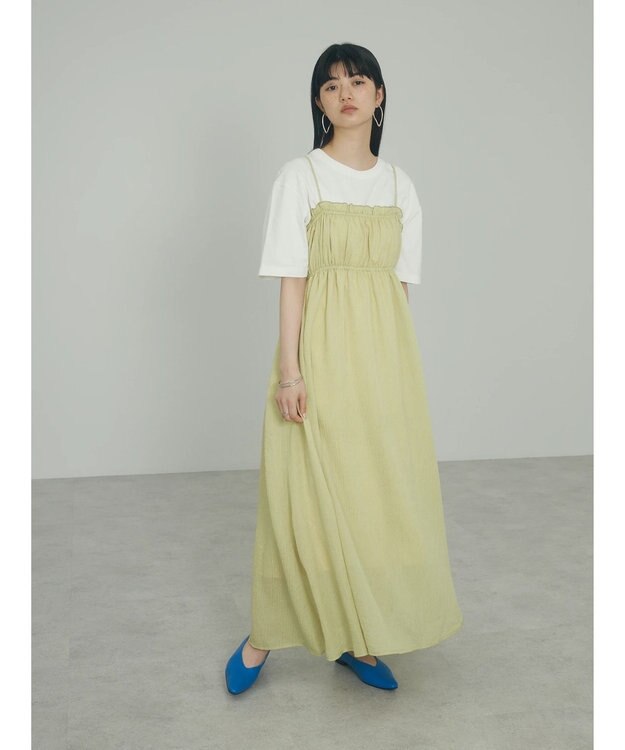 Green Parks ａ．バックオープンキャミワンピース Lime Green