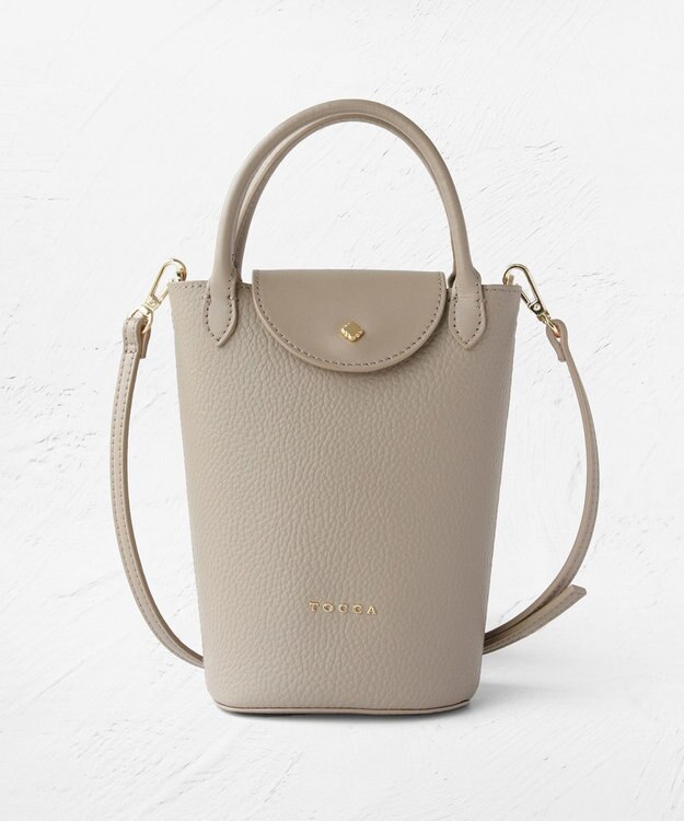 TOCCA 【八木アリサさん着用】PETAL SILHOUETTE LEATHER POCHETTE ポシェット ベージュ系