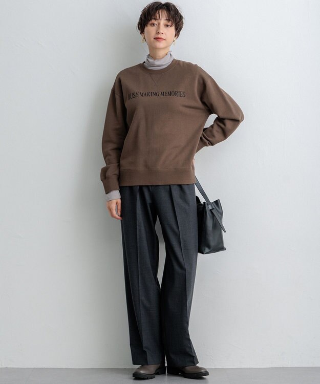 23区 L TWマットクロス ワイドパンツ グレー系