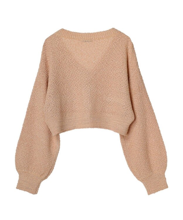 earth music&ecology ポコポコヤーンショートカーディガン Light Pink