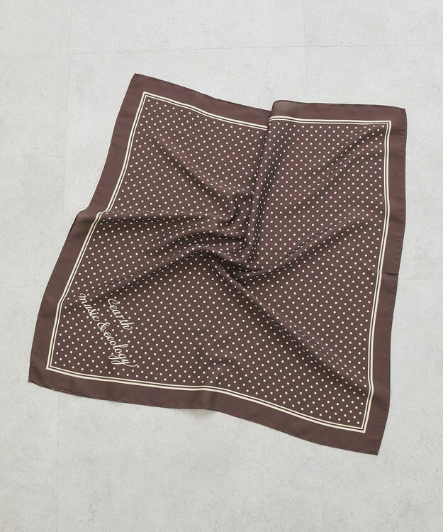 earth music&ecology アソートプリントスカーフ Brown