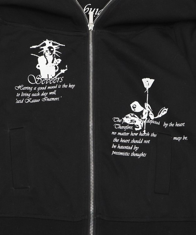 WEGO オフショルグラフィックスウェット ブラック