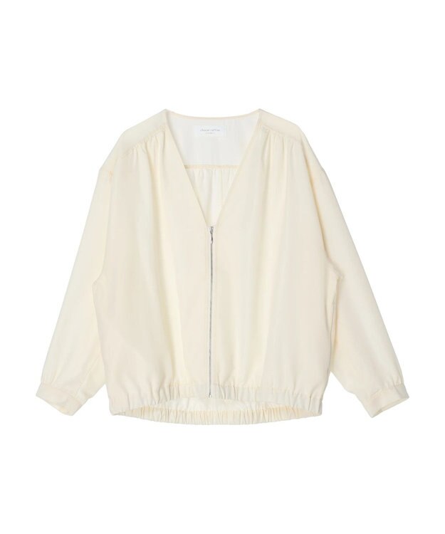 Green Parks イージーケアＶネックブルゾン Off White