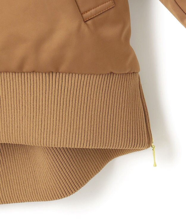 ICB 【洗える】 マットサテン MA-1ブルゾン キャメル系