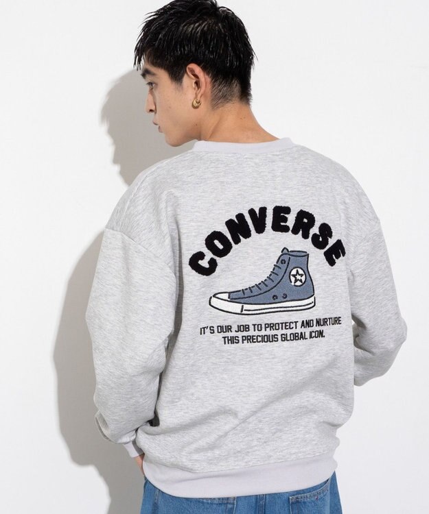 WEGO 【ユニセックス着用ITEM】CONVERSEバックサガラプルオーバー ライトグレー