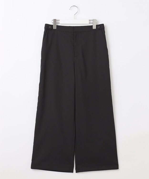 J.PRESS LADIES 【洗える】ハイテンションT/Rライトカルゼ セミワイド パンツ ブラック系