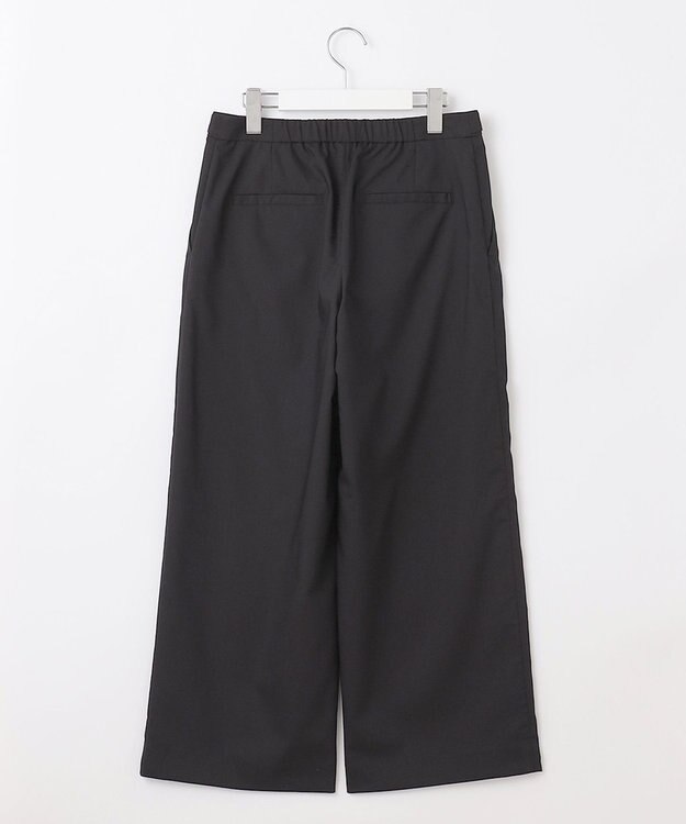 J.PRESS LADIES 【洗える】ハイテンションT/Rライトカルゼ セミワイド パンツ ブラック系