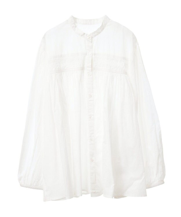 CRAFT STANDARD BOUTIQUE インド綿ピンタックブラウス Off White