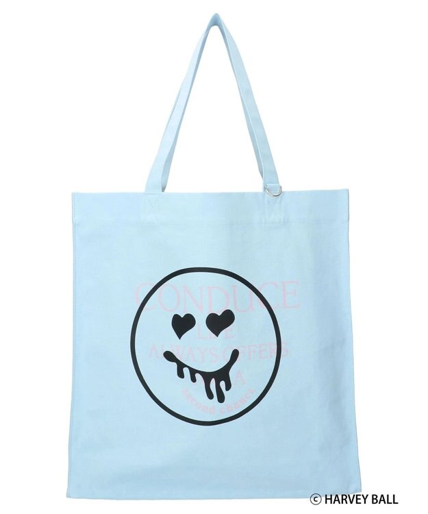 Green Parks Ｓｍｉｌｅｙ　Ｆａｃｅ／スマイルプリントＢｉｇトートバック Sax