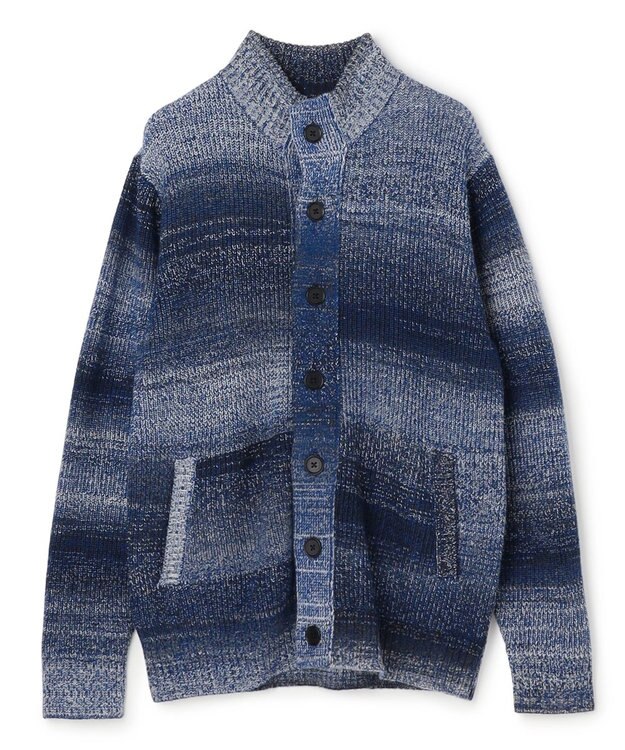 JOSEPH HOMME グラデーションメランジ　ニットカーディガン　 ブルー系