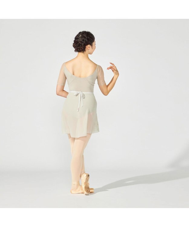 Chacott 【Nela ライン】ハーフスリーブレオタード エバーグリーン