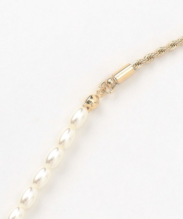 ANY ツイストチェーンミックスネックレス ライトゴールド