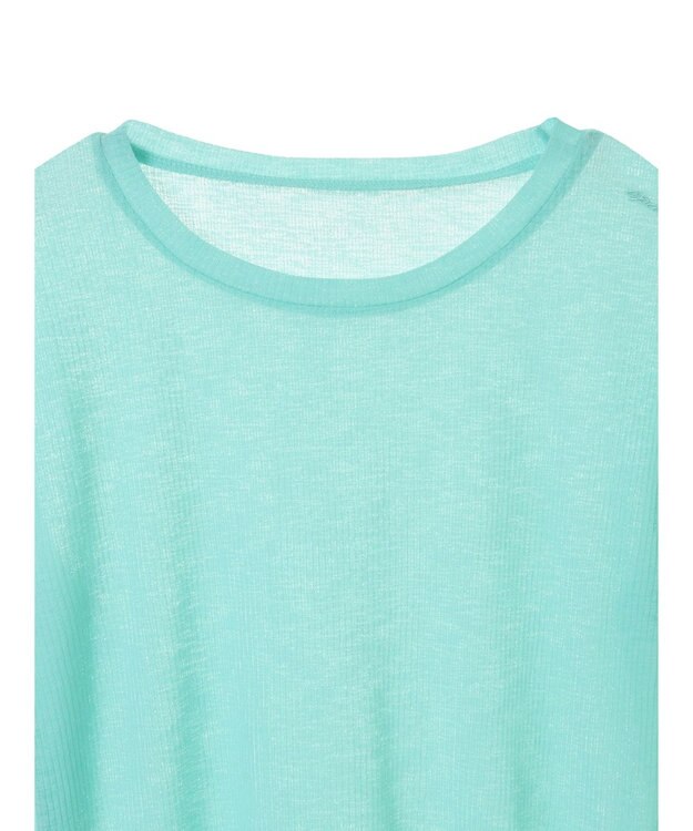 earth music&ecology シアーリブロゴ刺繍プルオーバー Mint Green