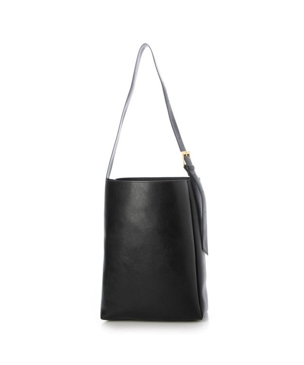 UNBILLION カシュカシュ cachecache / アシンメトリーバックル付きホーボーバッグ ブラック