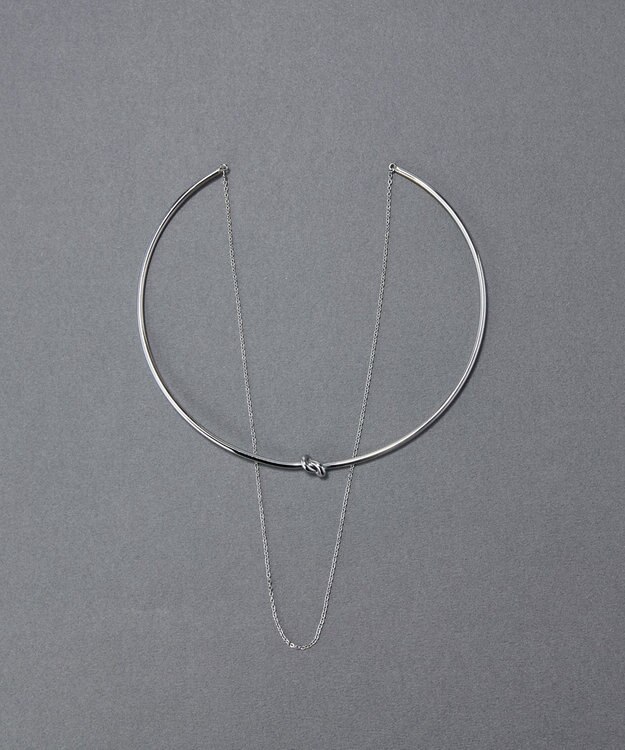 Phoebe ノットラインレイヤードチョーカー　シルバー/ネックレス/ネックカフ/36cm シルバー