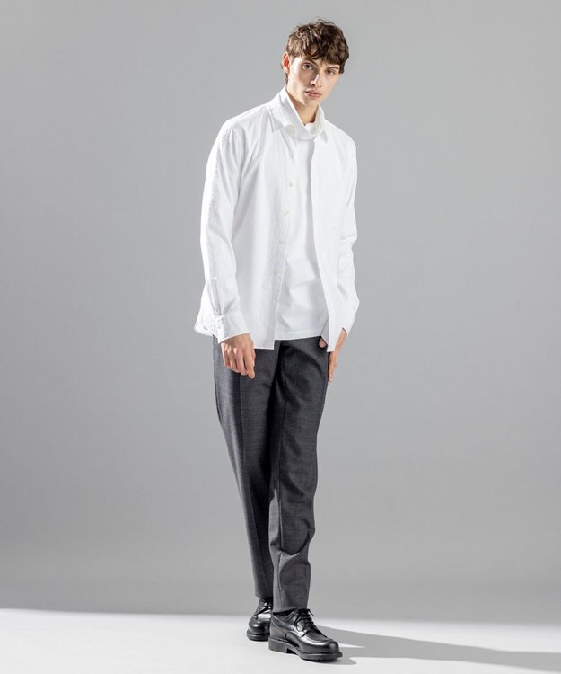 JOSEPH HOMME アロージャガードストレッチ　レギュラーカラーシャツ ホワイト系