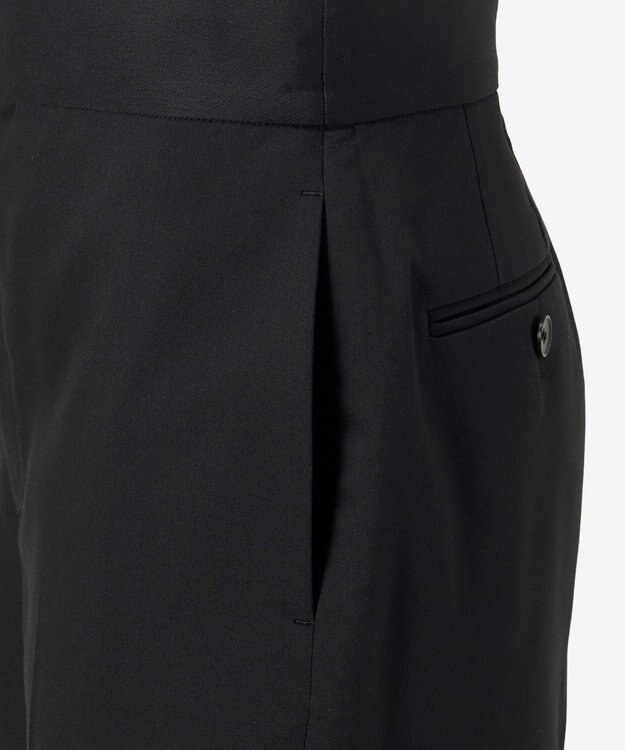 23区 【エステータ】ライトダブルクロス ワイドパンツ ブラック