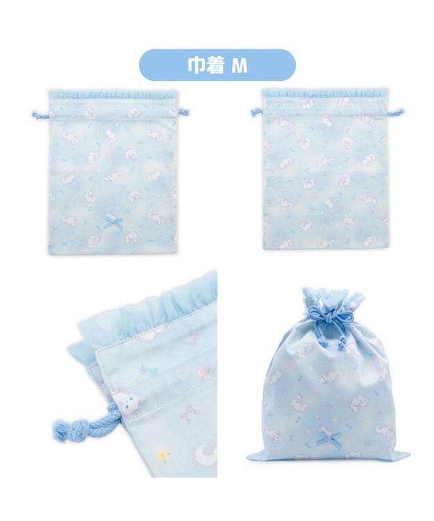 Mother garden マザーガーデン 学童布バッグ ＆ 巾着4点セット  《ふわねこ柄》 ふわねこ柄