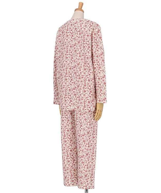 Wing パジャマ 綿100%(本体肌側) あったか 冬 長袖 長ズボン レディース EP6022 ウイング／ワコール レッド