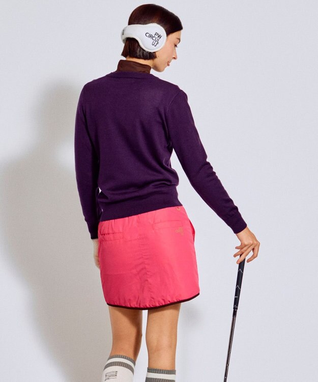 PW CIRCULUS 【WOMEN】Spark cat クルーネックニット ゴルフウェア レディース パープル系