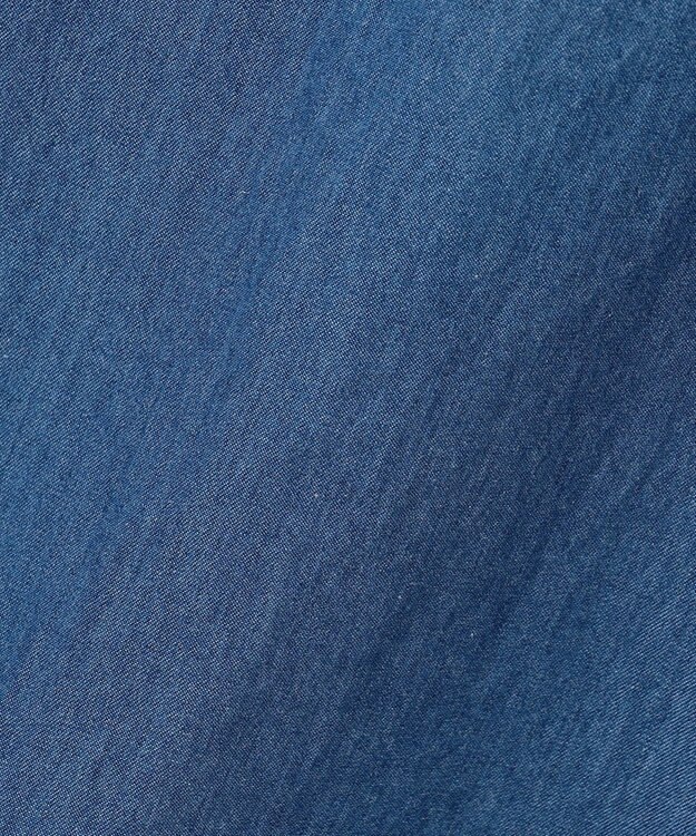 組曲 KIDS 【150-160㎝】 フラワーボタンデニムワンピース ネイビー