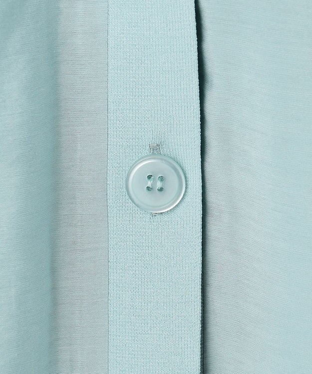 ANY SIS シアーギャザー カーディガン アイスブルー