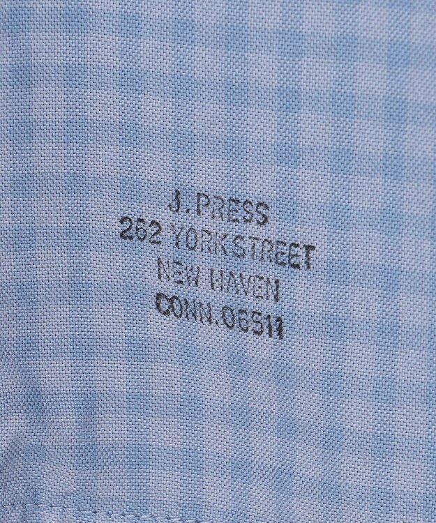J.PRESS MEN このさりげなさが大人気【IVY COLLECTION】【UNISEX】バックブルチェックガーメントダイ シャツ / B.D. ブルー系3