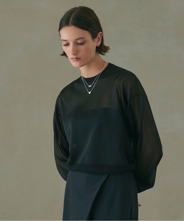 NAVE 【Nave・洗える】シアーニット トップス ブラック系